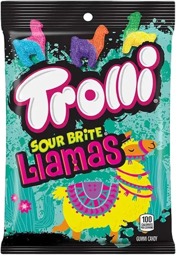 [10041420023702] Trolli Candy Hook Sour Brites Llamas 12 ct, 4.25 oz