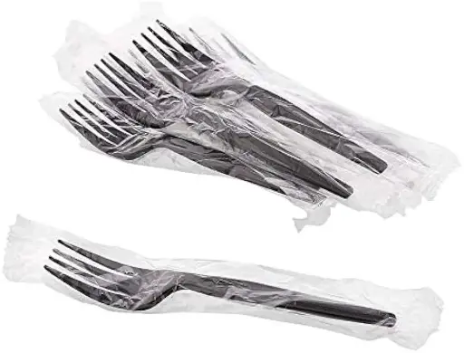 FORK PLASTIC POLYPROPYLENE MEDIUM HEAVY WEIGHT WRP BLACK 1/1000 CT