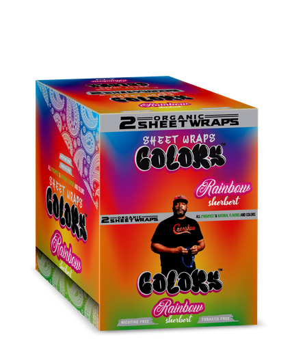 [810146970224] Colors Sheet Wrap Rainbow Sherbert 25 ct. 2 pk.