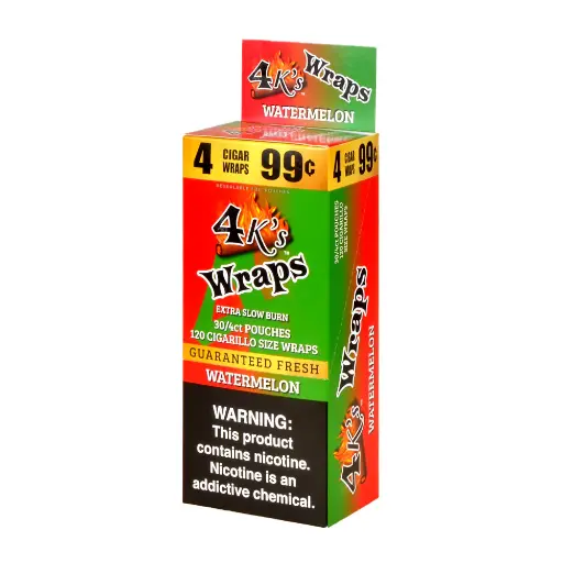 [842426155496] 4K Wraps Watermelon 4/.99 30 ct. 
