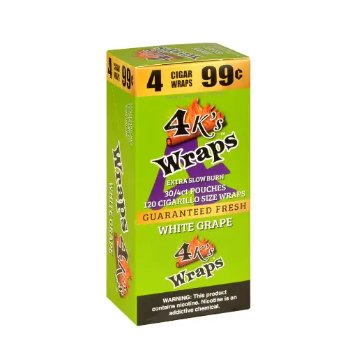 [842426164559] 4K Wraps White Grape 4/.99 30 ct. 