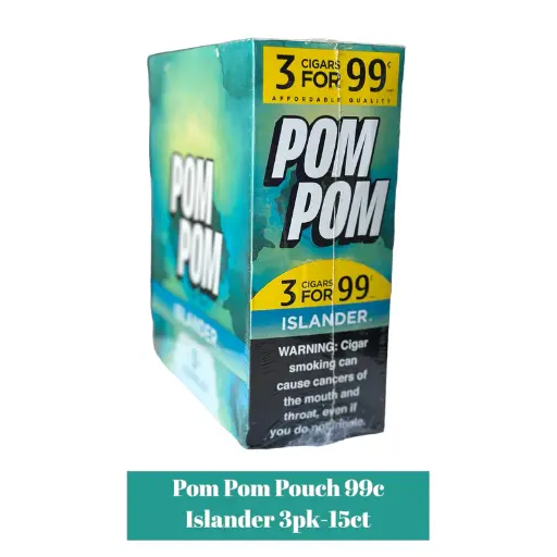 [025900345945] Pom Pom Cigarillos Islander 3/15 ct 1.19