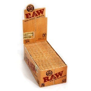 [716165178439] RAW Classic 1 1/2 Size Natural Unrefined Rolling Papers Box/25 Packs