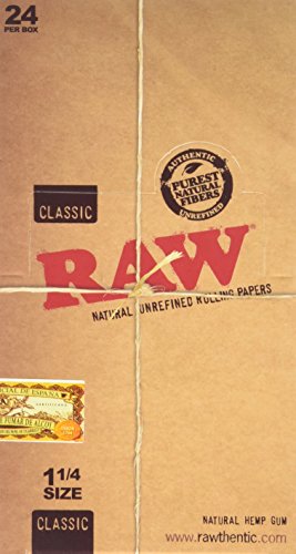 [716165177326] RAW 1 1/4 Natural Unbleached Rolling Papers 24ct, BOX
