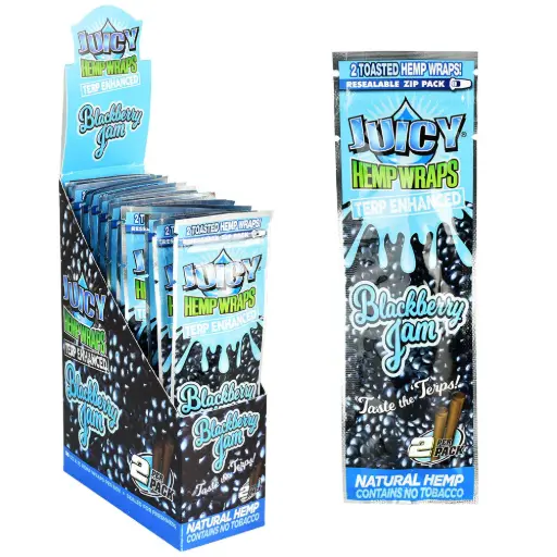 [716165252108] Juicy Jay Hemp Wrap Blackberry Jam 2/25 pk. 