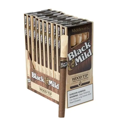 [070137505259] Black & Mild Wood Tipped Cigars 10/5pc
