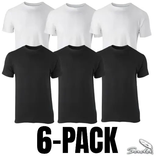 [1] Sada T-shirt S Short Sleeve White 6 pk.