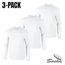 [221] Sada T-shirt 5X Long Sleeve White 3 pk.