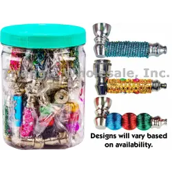 [812371019785] Fancy Pipe Assortment Jar, Large (40pcs/jar)