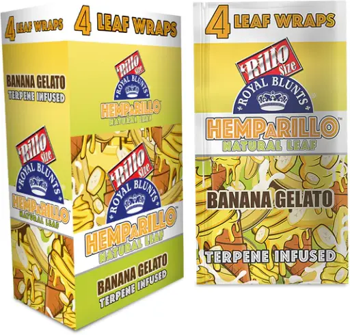 [619682981936] Hemaprillo Leaf Wrap Banana Gelato 4/25 ct.