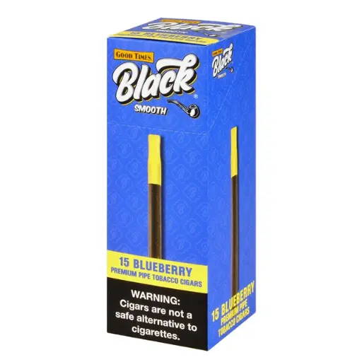 [842426182102] Good Times BLACK SMOOTH Blueberry Cigarillos, .89/15ct
