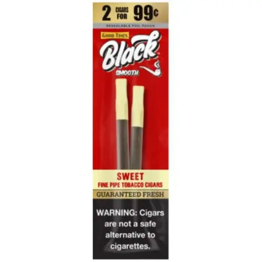 [842426160100] BLACK SMOOTH 2/$1.49 SWEET 15CT