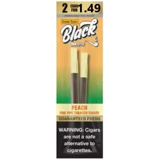 [842426161572] BLACK SMOOTH 2/$1.49 PEACH 15CT