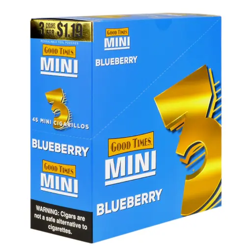 [842426174480] Good Times Mini Cigarillos 3/1.19 Blueberry 15 ct.