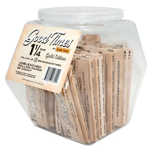 [842426178440] Good Times Rolling Papers Gold 1 1/4 25 ct.