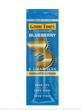 [842426160445] Good Times Cigarillos 2/1.29 Blueberry 15 ct.