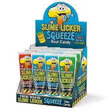 TOXIC WASTE SLIME LICKER SQUEEZE SOUR CANDY 12CT