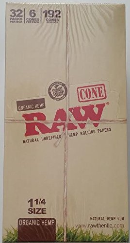 RAW Cones 1 1/4 Organic Hemp 6/32CT