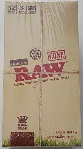 RAW Cones King Size Organic Hemp 3/32CT