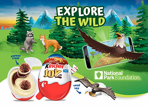 [009800570164] Kinder Joy Chocolate Eggs with Surprise Toy Inside  Limited Edition National Park Fo  15 Count Display Box