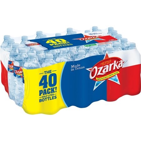 OZARKA Brand 100% Natural Spring Water  16.9-ounce Plastic Bottles (Pack of 40)