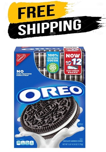 Oreo Chocolate Sandwich Cookies (12 Stay Fresh Packs 62.76 Ounce)