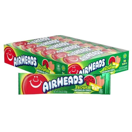 [073390614577] airheads sour watermelon punch 36 bars