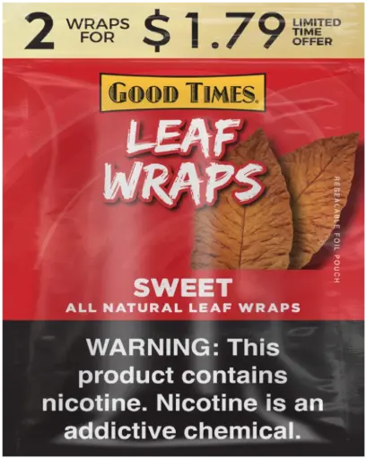 [842426185400] GOOD TIMES LEAF WRAPS SWEET 25/2CT