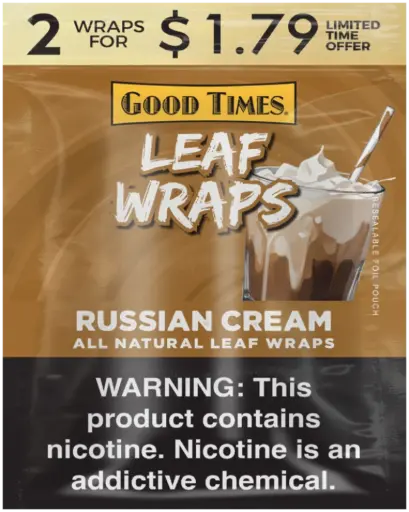 [84246185349] GOOD TIMES LEAF WRAPS RUSSIAN CREAM 25/2CT