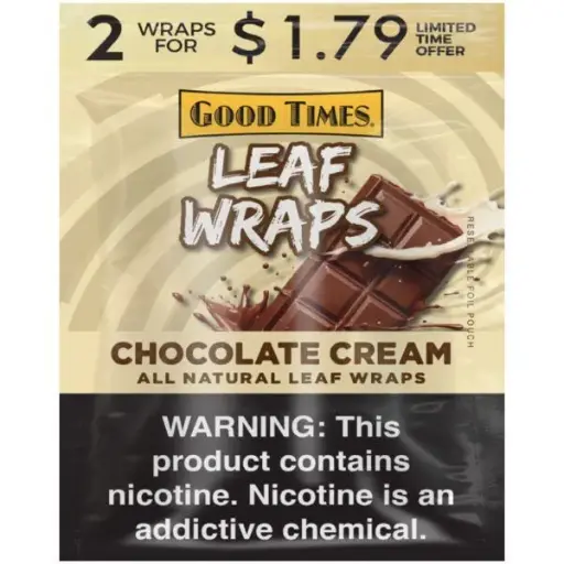 [842426185318] GOOD TIMES LEAF WRAPS CHOCOLATE CREAM 25/2CT