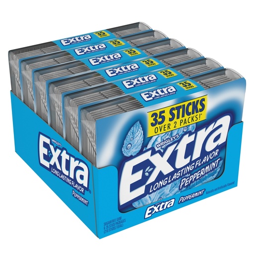 [022000126283] Extra Peppermint Sugar Free Bulk Chewing Gum  Mega Packs  35 Pc  6 Ct